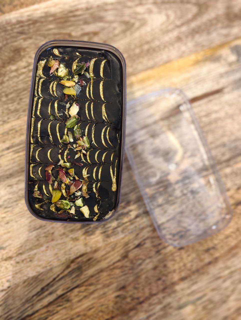 Chocolate pistachio kunaffa luxury dessert